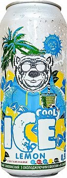 Напій безалкогольний "Ice Cool" зі смаком лимону з охолоджуючим ефектом 0,5 л з/б