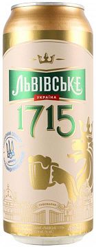 Пиво "Львівське" 1715 світле 0,48 л 4,5%