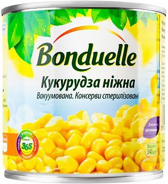 Кукурудза "Bonduelle" ніжна 340 г з/б