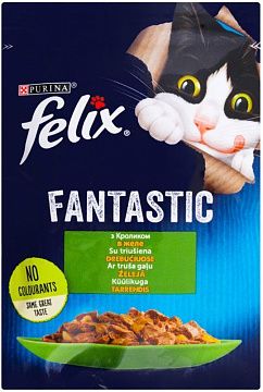Вологий корм "Felix" Fantastic з кроликом в желе, для дорослих котів 85 г 26 шт