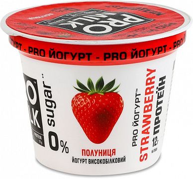 Йогурт "Pro Milk" високобілковий полуниця 200 г 3%