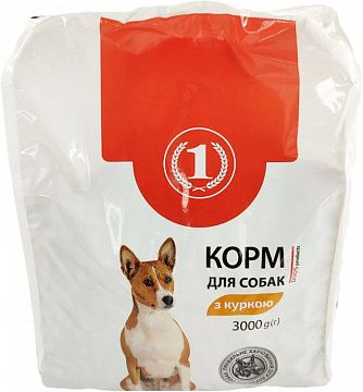 Сухий корм "ТМ 1" курячий, для собак 3 кг