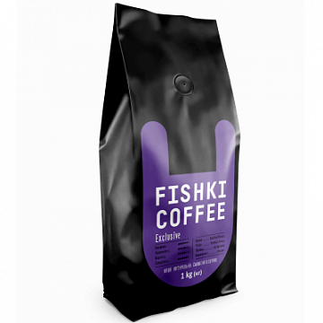 Кава "Fishki Coffee" Exclusive 60/40 в зернах 1 кг