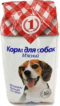 Сухий корм "ТМ 1" м'ясний, для собак 3 кг