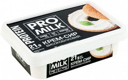 Крем-сир "PRO MILK" високобілковий ванночка 160 г 30%