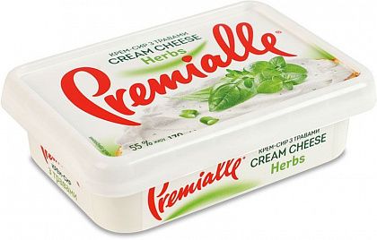 Крем-сир "Premialle" з травами 170 г 55%