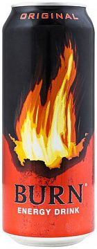 Енергетичний напій "Burn" безалкогольний сильногазований 0,5 л 6 шт