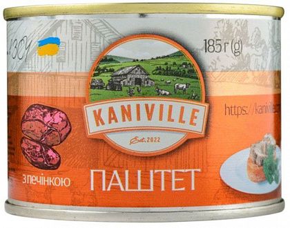 Паштет "Kaniville" м'ясний з печінкою 185 г